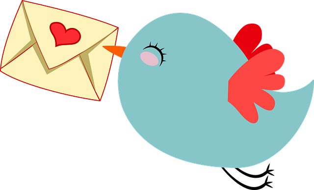 Bluebird with Valentine Card