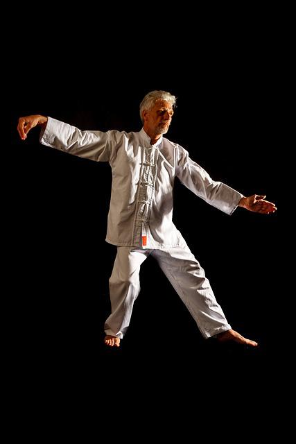 man doing Tai Chi movement