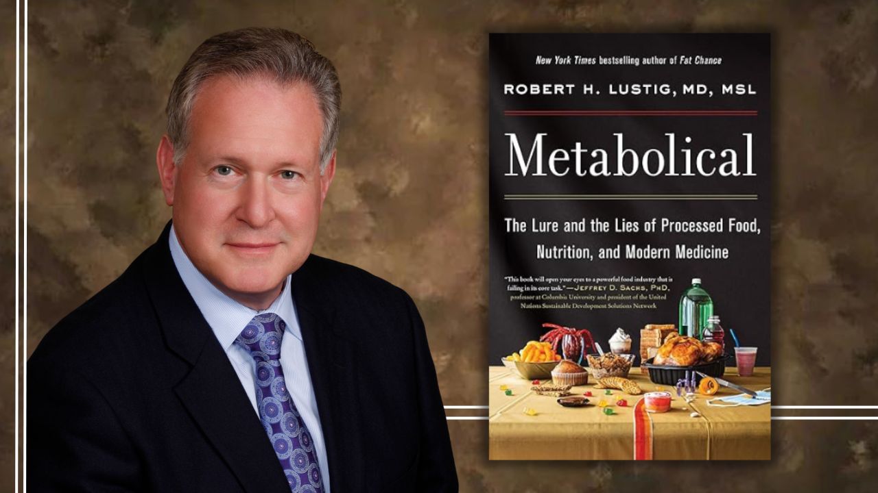 Author Robert Lustig with his book "Metabolical".